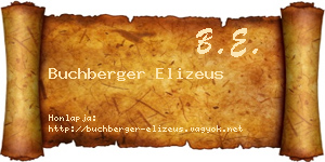 Buchberger Elizeus névjegykártya
